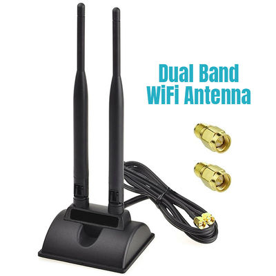 2.4GHz 5GHz Dual Band aereo Wi-Fi wireless Antenna SMA Magnet Base per PCI-E Network Card Adapter USB Router