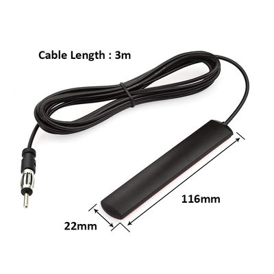 DIN Plug Adhesive Patch Automobile Auto nascosto AM FM Radio Antenna per veicoli Truck Stereo Receiver Head Unit