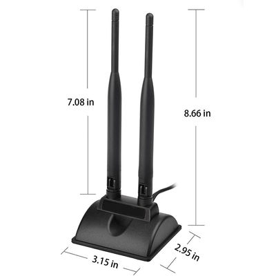 2.4GHz 5GHz Dual Band aereo Wi-Fi wireless Antenna SMA Magnet Base per PCI-E Network Card Adapter USB Router