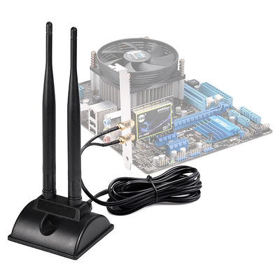 2.4GHz 5GHz Dual Band aereo Wi-Fi wireless Antenna SMA Magnet Base per PCI-E Network Card Adapter USB Router