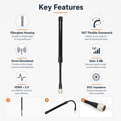 CS Antenna tattica 433-510MHz Antenna radio a due vie ad alto guadagno per UV-K5 UV-K58 UV-K6 e altre radio portatili a due vie