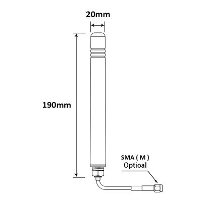 Nuovo design all'aperto IP68 impermeabile cabina a vite Antenna ad alto guadagno 5G 4G LTE GSM 3G Full Band Antenna Omni Cellulare Gomma