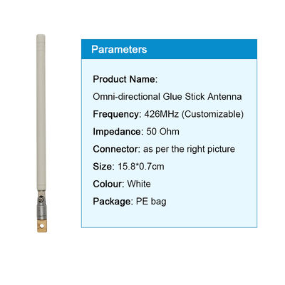 426MHz antenna adesiva omnidirezionale a 50 ohm regolabile per apparecchiature IoT di sicurezza domestica intelligente